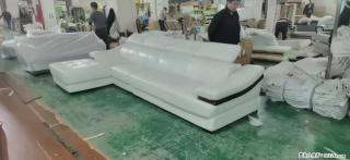 【大厂仿真皮沙发】实木框架，高回弹海绵45密度。全新包装，质量非常好，3.6米右贵妃 - 营口28生活网 yk.28life.com